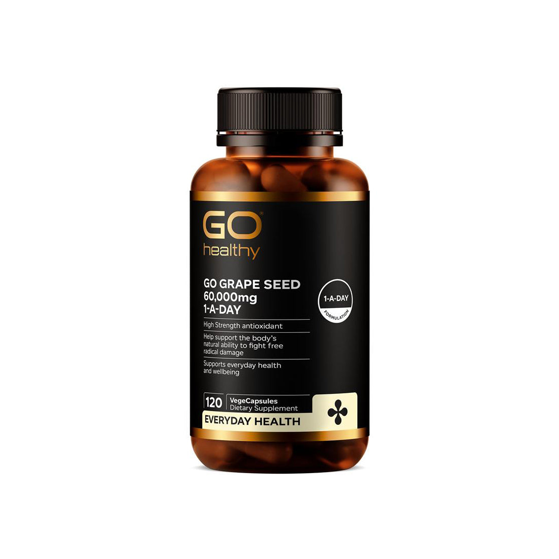 GO Healthy Go Grape Seed 60000mg 120 Vege Capsules