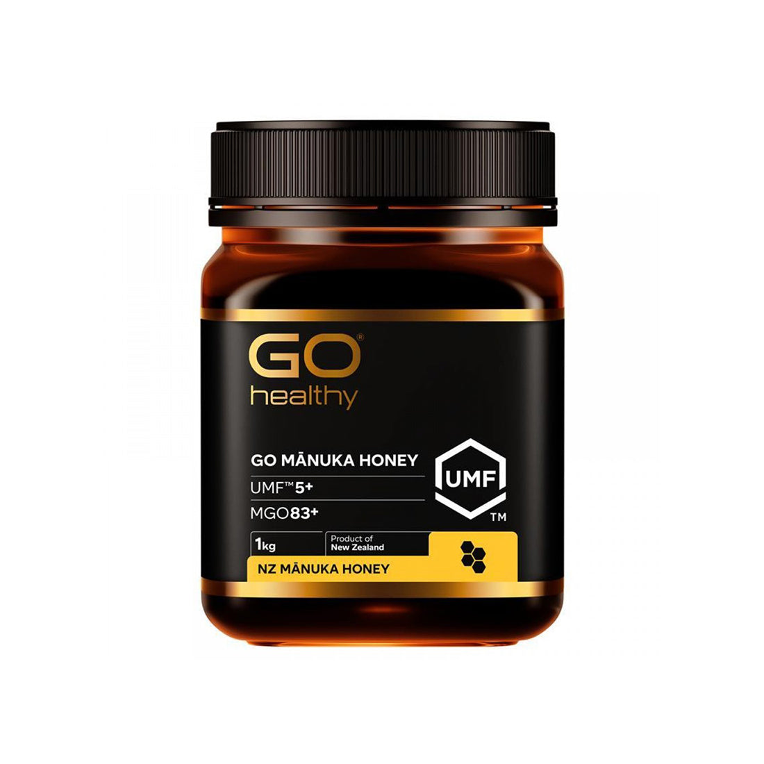 GO Healthy Manuka Honey jar on a white background