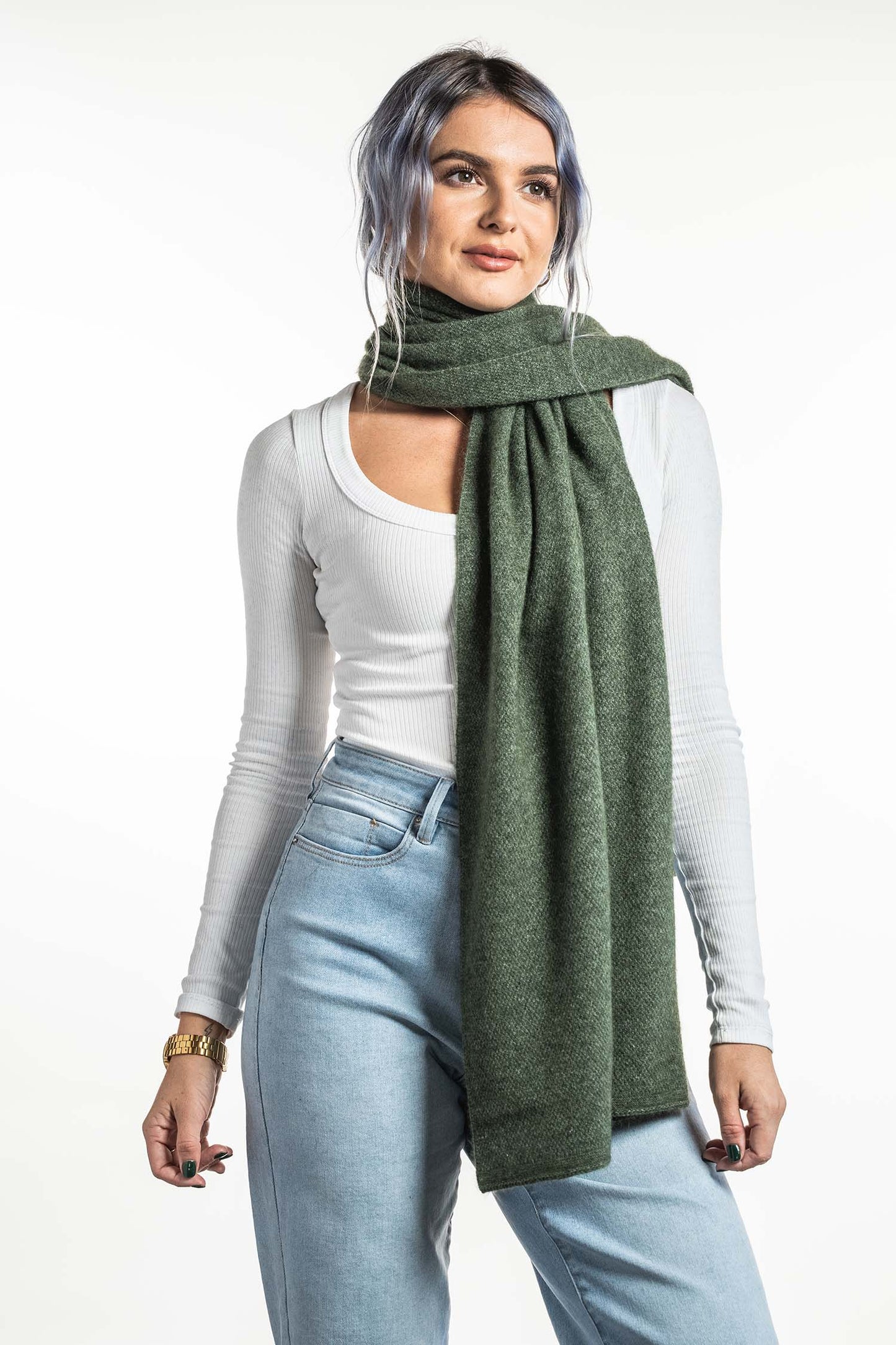 Koru Knitwear - KO518 Lightweight Moss Stitch Wrap