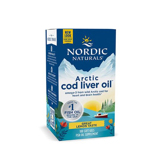 Nordic Naturals Arctic Cod Liver Oil Lemon 180 Softgels