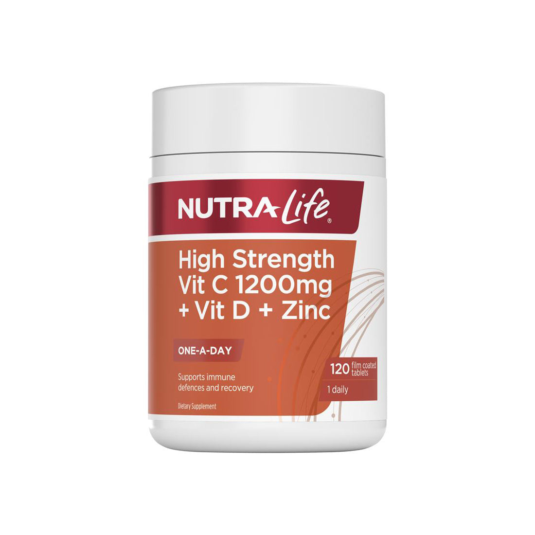Nutralife High Strength Vitamin C 1200mg + Vitamin D + Zinc 120c