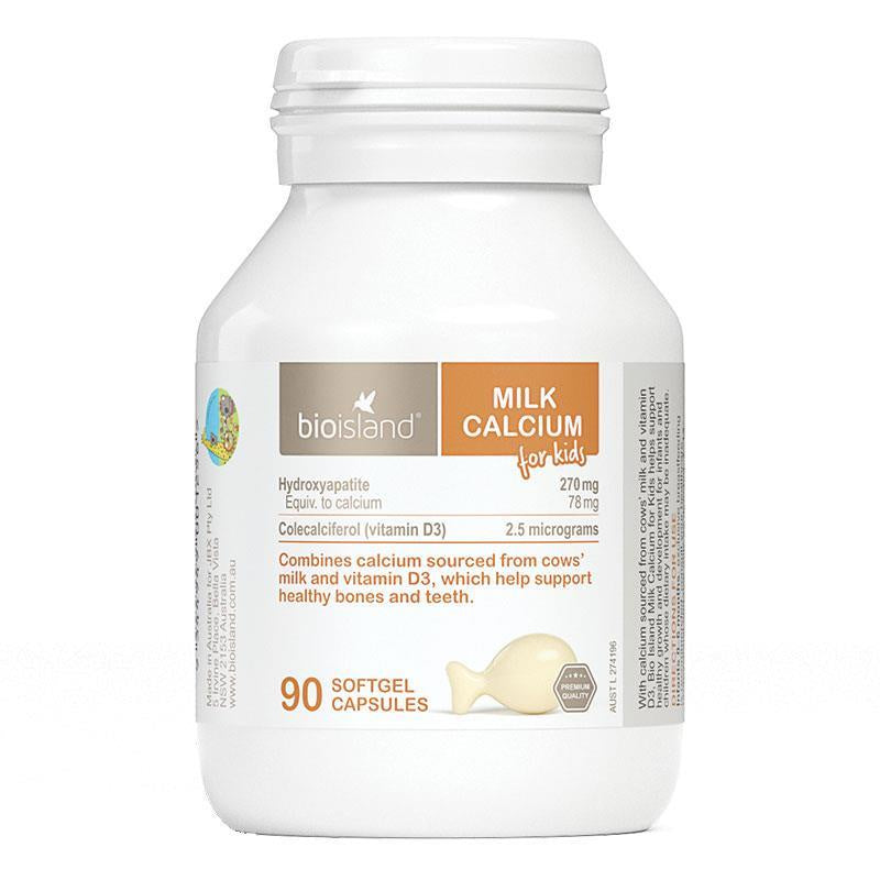 Bio Island Milk Calcium for Kids 90 Capsules