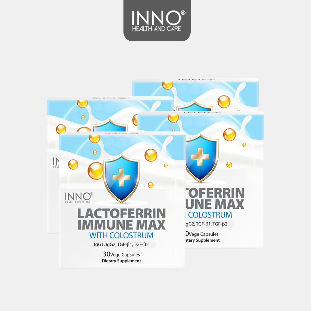 Inno Health and Care Lactoferrin Immune Max with Colostrum 30vc 4 sets