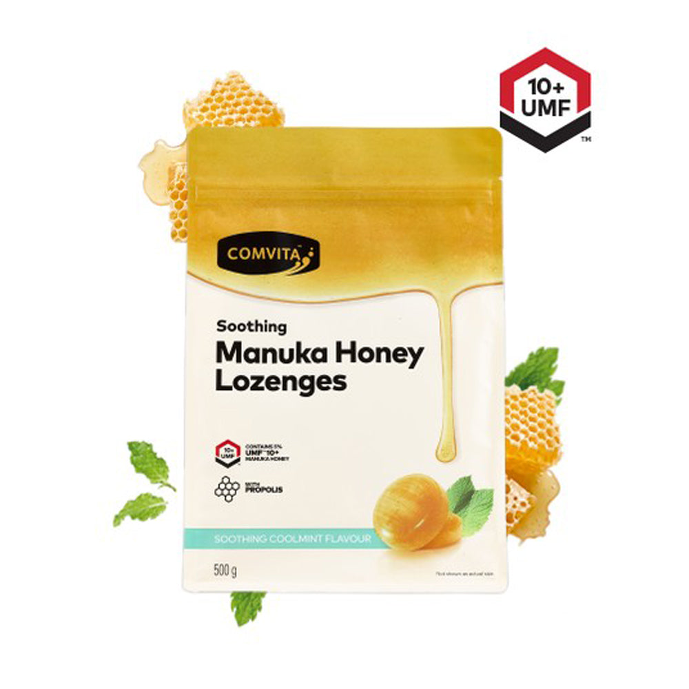 Comvita Manuka Honey Lozenges With Propolis Cool Mint 500g