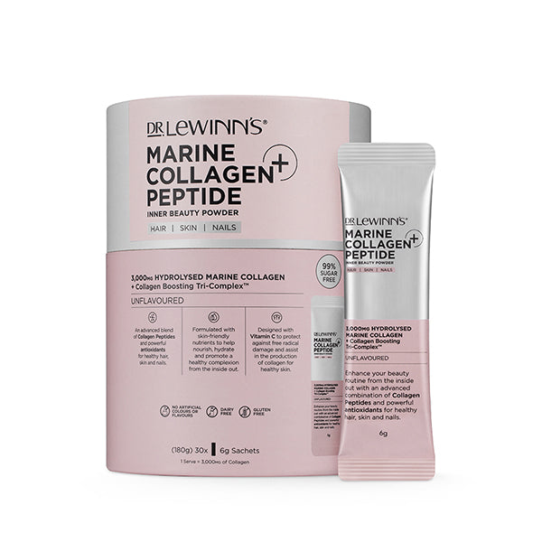 Dr. LeWinn’s Marine Collagen Peptide+ Inner Beauty Powder Unflavoured 30s X 6g