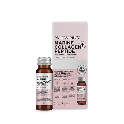 Dr. Lewinn’s Marine Collagen Peptide  Inner Beauty Liquid Shot Peach 10s X 50ml