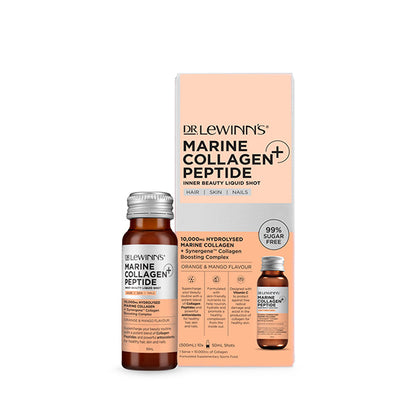 Dr. Lewinn’s Marine Collagen Peptide Inner Beauty Liquid Shot orange & Mango 10s X 50ml