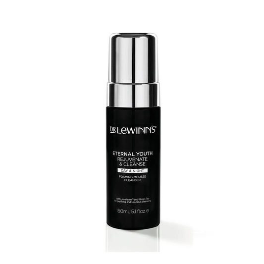 Dr. Lewinn's Eternal Youth skincare bottle on a white background