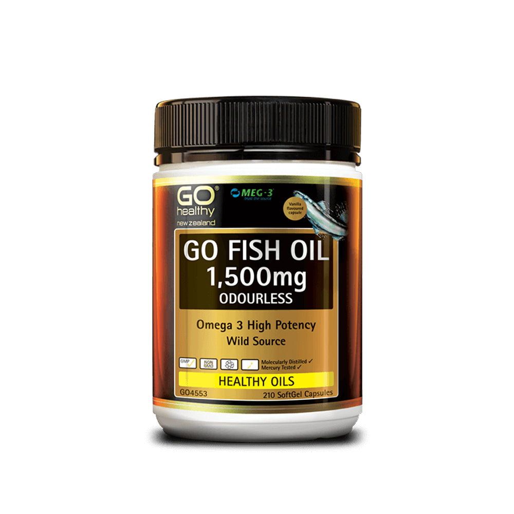 GO Healthy Go Fish Oil 1500mg Odourless 210 Capsules