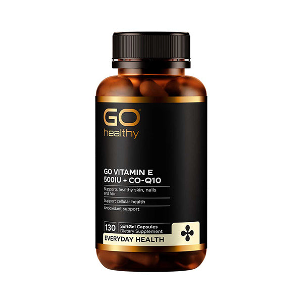Go Healthy Go Vitamin E 500IU + CoQ10 130 VegeCapsules