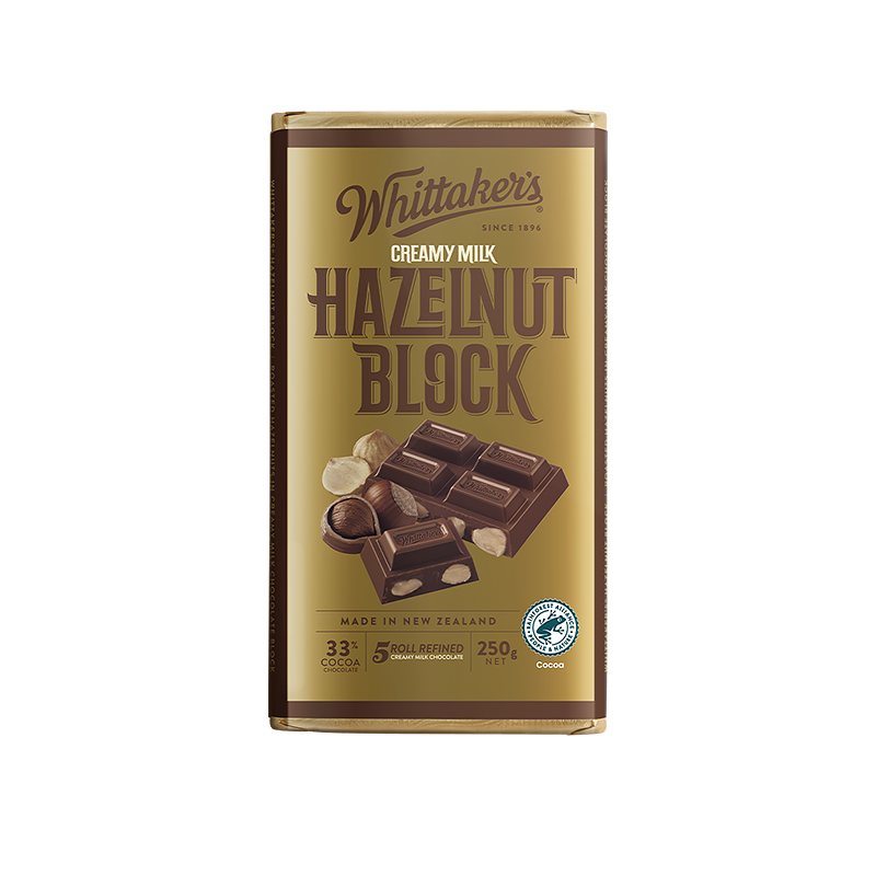 Whittaker's chocolate 33% Cocoa Hazelnut Block 250g