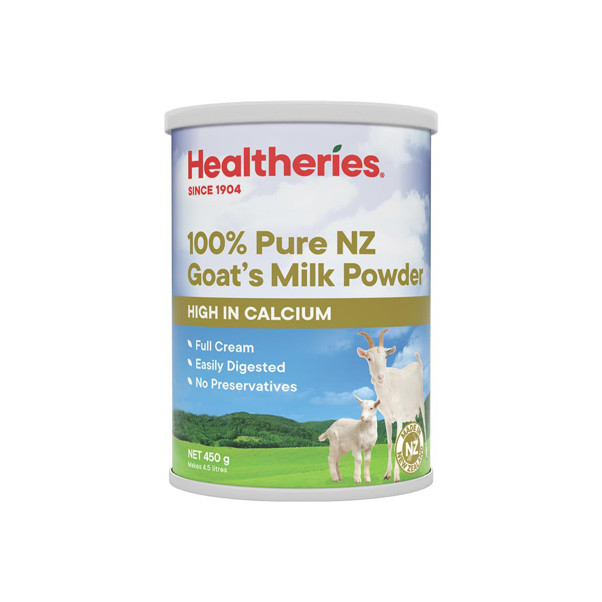 New Design-Healtheries 100% Pure Goat Milk Power 450g