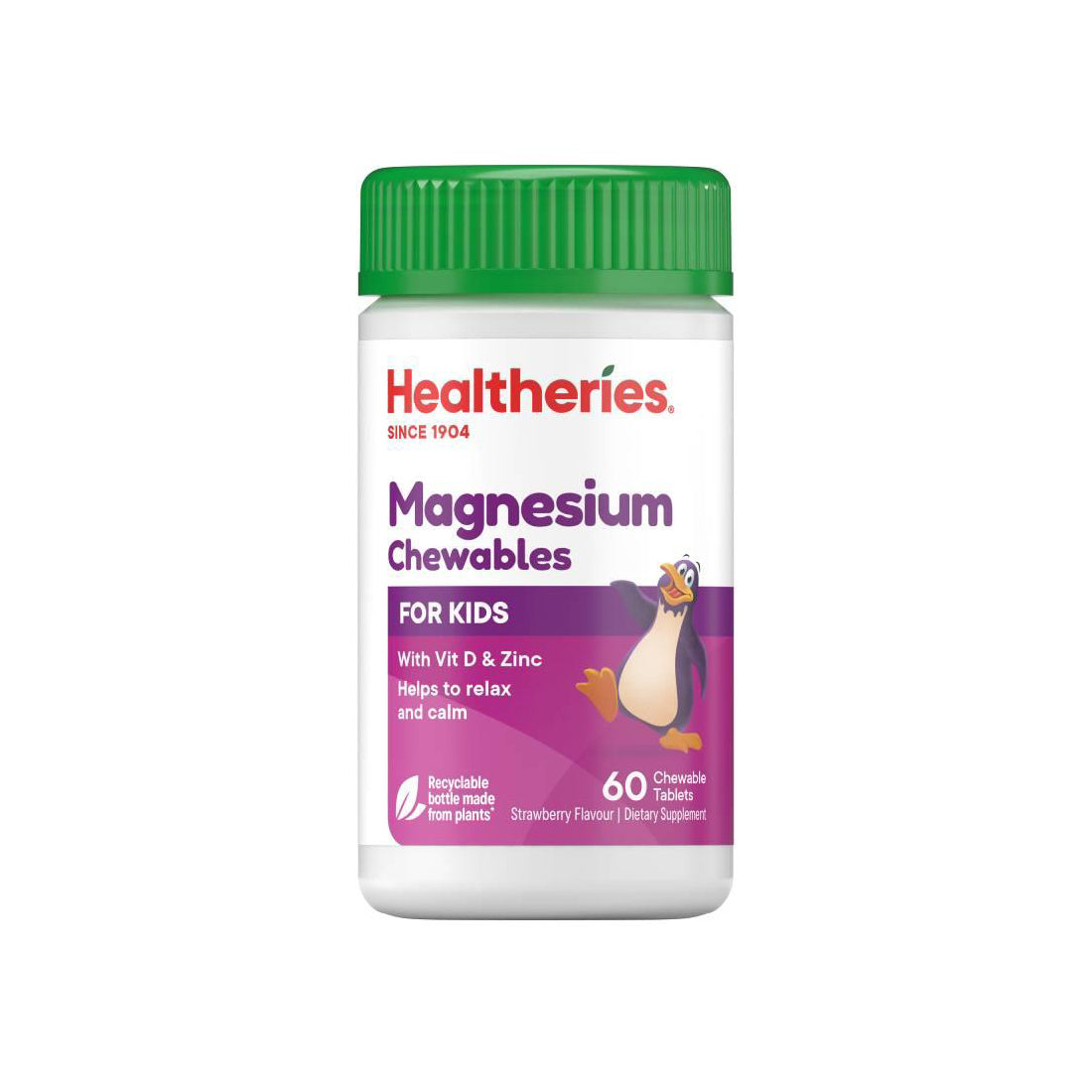 Healtheries KidsCare Magnesium With Vit D& zinc 60C Tablets