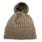 Koru Knitwear Beanie - KO2013 Fur Pompom Beanie