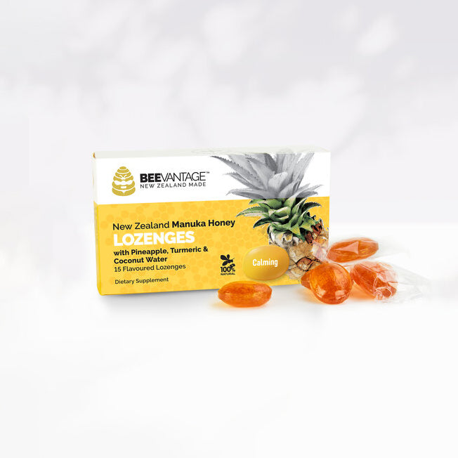 BeeVantage Lozenges with Coconut Water, Turmeric and Pineapple 15 lozenges