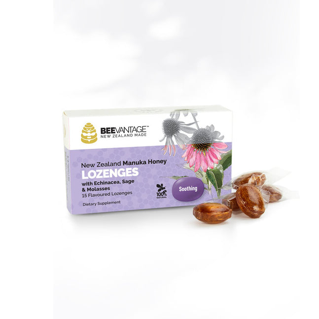 BeeVantage Lozenges with Echinacea, Sage and Molasses 15 lozenges