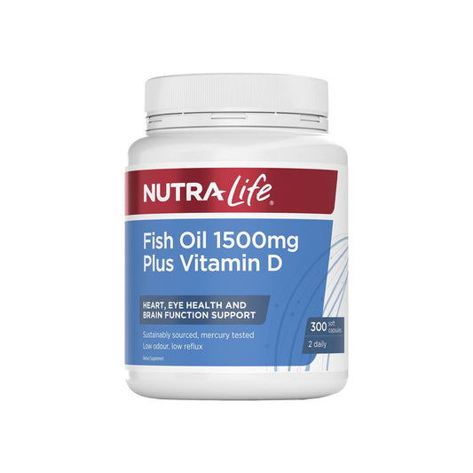Nutralife Fish Oil 1500mg + Vitamin D 300c
