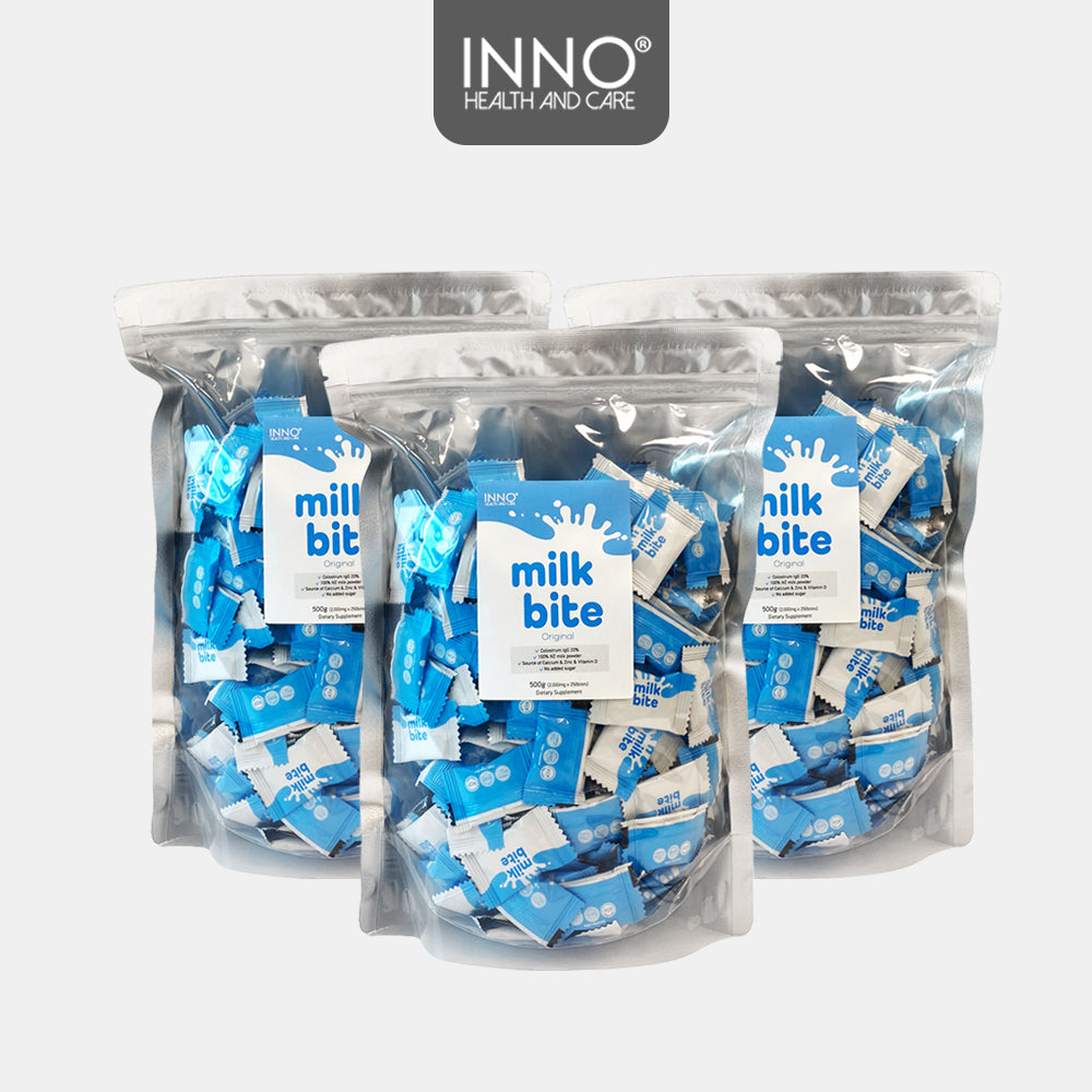 Inno Health and Care 뉴질랜드 100% 밀크 바이트 콜로스트롬 250ct (500g) 3 세트