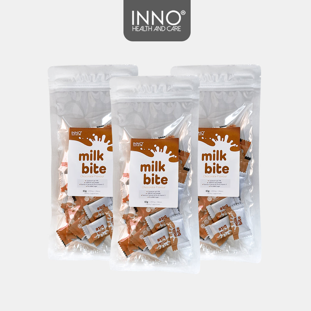 Inno Health and Care 뉴질랜드 100% 밀크 바이트 콜로스트롬 초콜렛 30ct (60g) 3세트