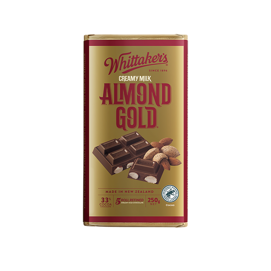 Whittaker's chocolate 33% Cocoa  Almond Gold 250g