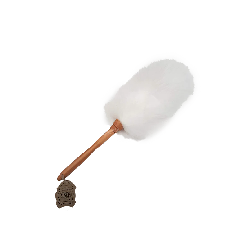 Auskin Duster Long wool 20cm with Wooden Handle