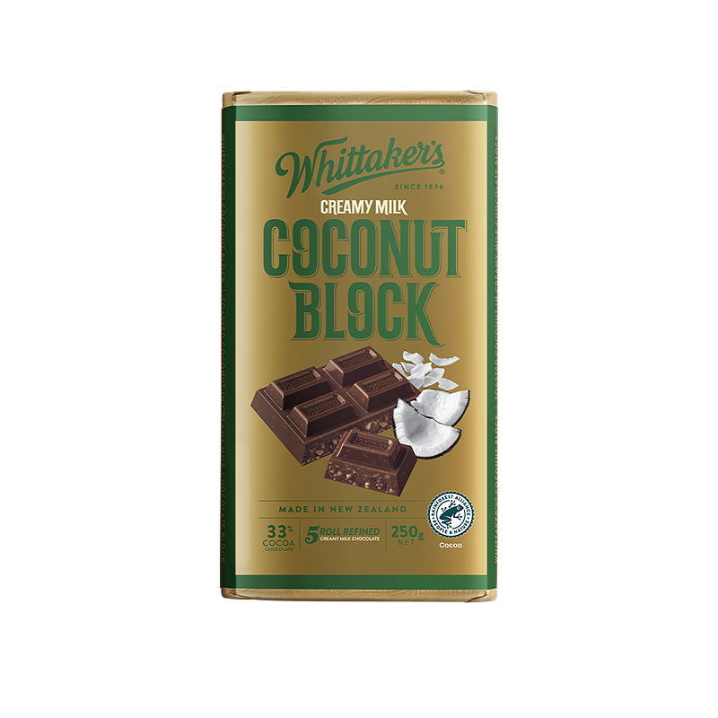 Whittaker's chocolate 33% Cocoa Coconut Block 250g