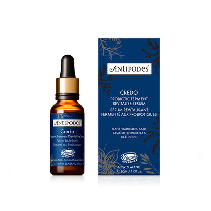 Antipodes Credo Probiotic Ferment Revitalise Serum package