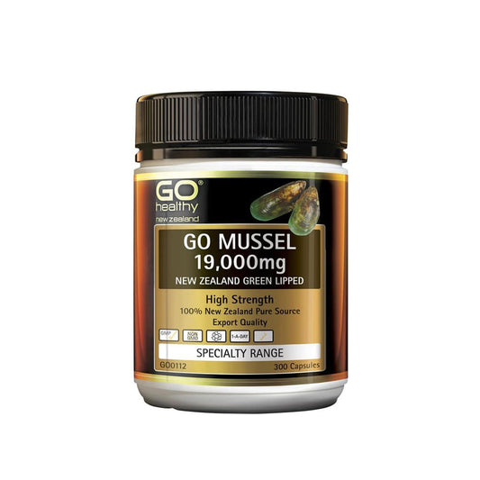 GO Healthy Go Mussel 19000mg New Zealand Green Lipped 300 Capsules