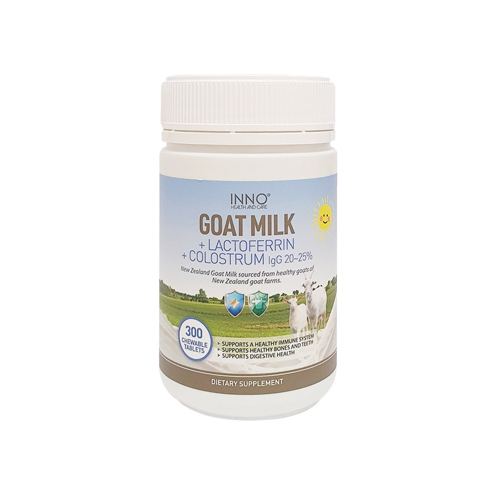 INNO Health Care Goat Milk + Lactoferin + Colostrum Chewable 300 tablets