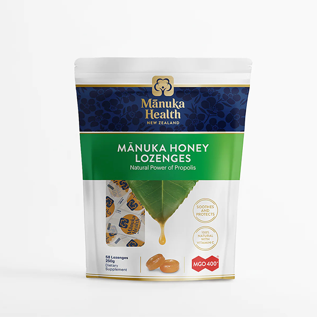Manuka Health 마누카 꿀 사탕 MGO400+ 프로폴리스 250g 